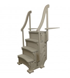 Confer CCX-AG 4 Step Above Ground Swimming Pool Ladder Stair Entry System, Beige