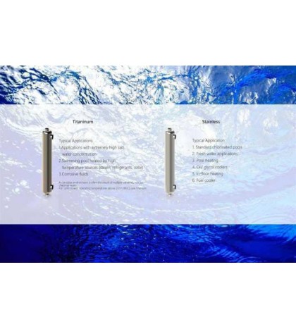 Titanium Shell & Tube Heat Exchanger for Salt Water Swimming Pool, SPA, Seawater