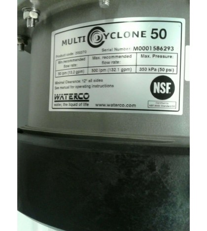 Centrifugal Filter, Waterco MultiCyclone 16, 2