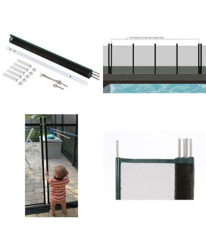 5 Ft. X 10 Ft. Green Rust Proof Child Barrier Pool Safety Mesh Fence