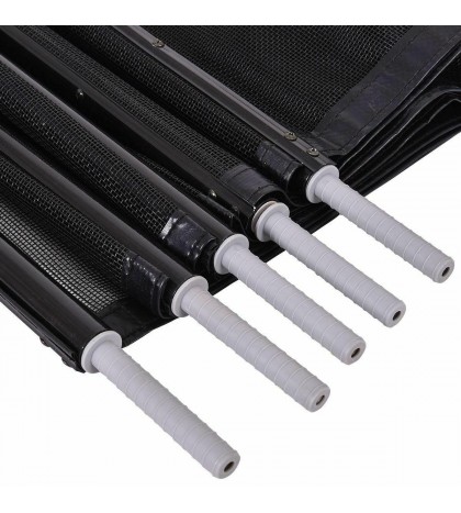 Durable 4' x 12' Black In-ground Swimming Pool Safety Fence