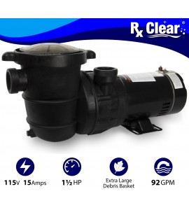 Rx Clear Above Ground Pump 1.5 HP  Speed Extreme For Swimming Pool w/ Cord