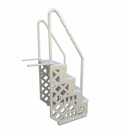 Simple Step 32.5-in Step for Above Ground Pools White