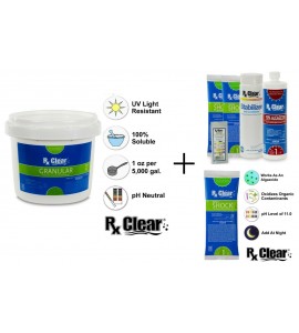 Rx Clear Swimming Pool Granular Chlorine Mega Shock & Spring Kit - (Choose Size)