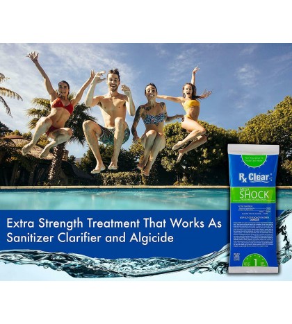 Rx Clear Swimming Pool Granular Chlorine Mega Shock & Spring Kit - (Choose Size)