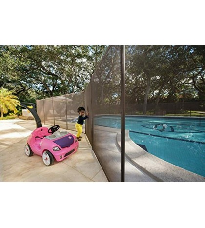 Pool Fence DIY by Life Saver Pool Fence, 72-Foot Black Barrier Fence and Drill G