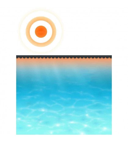 Floating Rectangular PE Solar Pool Film 33 x 16.5 ft Black