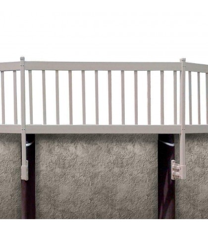 Vinyl Works Above-Ground Pool Fence Kit (3 Sections) in Taupe