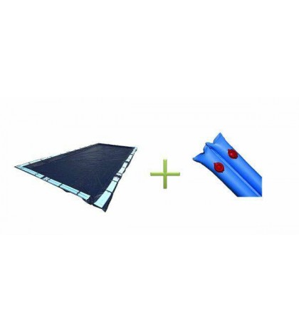 Swimline 20x40ft Dark Blue Winter Rectangular Swimming Pool Cover - CO82545R
