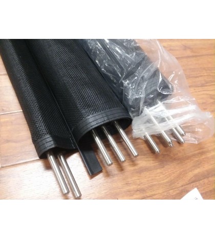 LIFE SAVER FENCING POOL FENCE SECTIONS 4 X 12-FEET, BLACK (2-sections 24 feet)