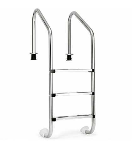3 Step Stainless Steel In-Ground Swimming Pool Ladder Anti-Slip Reverse Bend