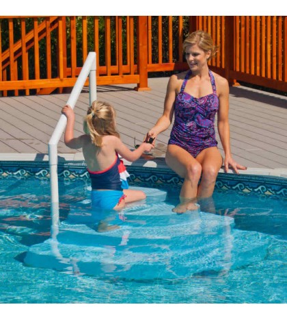 Blue Wave NE100BL Wedding Cake Swimming Pool Steps - Blue