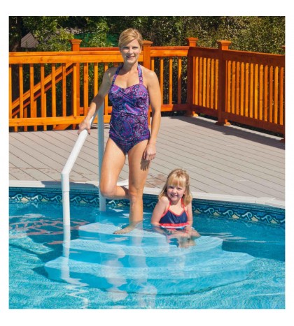 Blue Wave NE100BL Wedding Cake Swimming Pool Steps - Blue