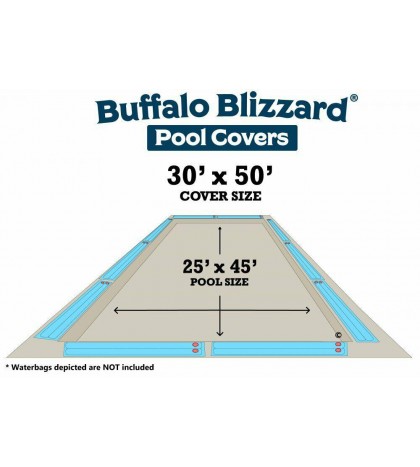 Buffalo Blizzard 25' x 45' SUPREME PLUS Rectangle Swimming Pool Winter Cover