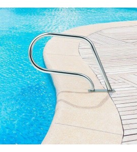 Swimming Pool Hand Rail w Base Plate Stainless Steel Inground Spa Handrail