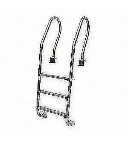 GRAINGER APPROVED Ladder, Pool, 4 Stainless Steel Steps, 2ZTR4