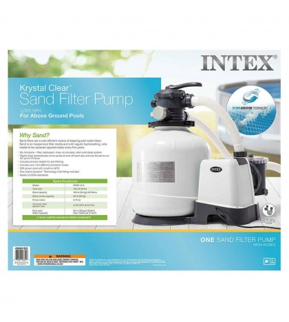 Intex 26651EG Krystal Clear 3000 GPH Above Ground Swimming Pool Sand Filter Pump