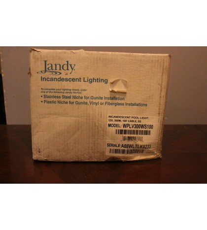New in box Jandy 12v incandescent white light 300 watt 100' pool and spa light