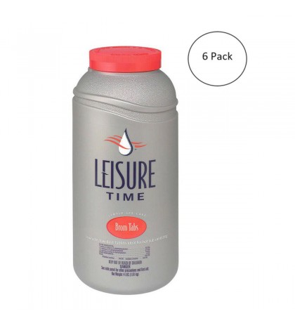 Leisure Time Low Odor Disinfectant Brominating Chemical Tablets, 4 lbs (6 Pack)