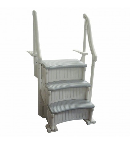 Confer CCXIG Gray Inground Swimming Pool Grand Entry Curve Steps Stairs + Mat