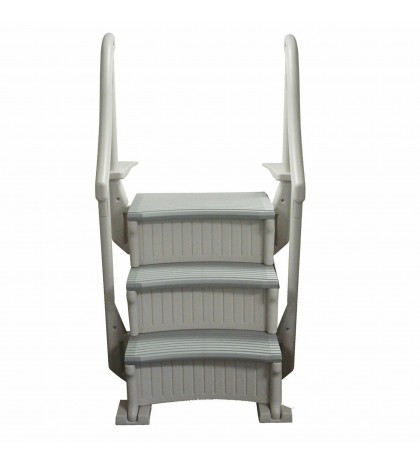 Confer CCXIG Gray Inground Swimming Pool Grand Entry Curve Steps Stairs + Mat