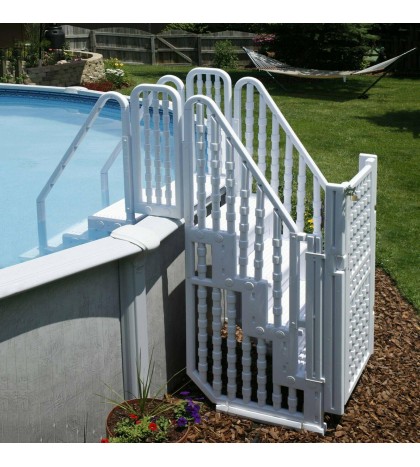 Blue Wave NE138 Complete Easy Pool Step Entry System with Gate