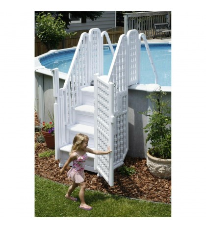 Blue Wave NE138 Complete Easy Pool Step Entry System with Gate