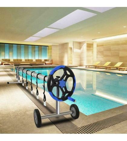 Swimming Pool Cover Reel 18FT Stainless Steel Inground Solar Cover Extra Long