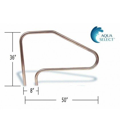 In-Ground Swimming Pool Stainless Steel Ladder Step Handrail