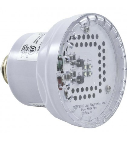 J&J Electronics PureWhite 2 LED 120V, 7W White LED Pool and Spa Light Fixture