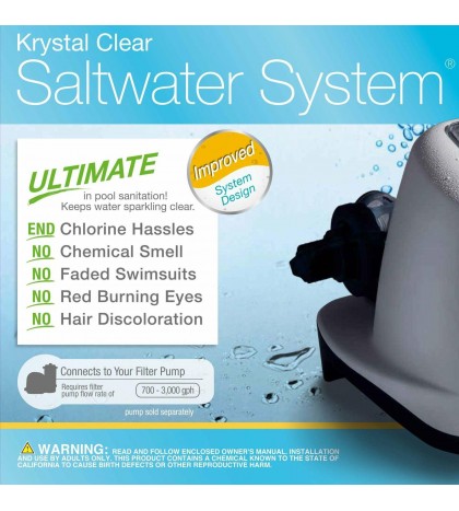 Intex 3000 GPH Pool Sand Filter Pump w/Krystal Clear Saltwater System