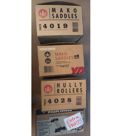 Yakima Mako Saddles; Yakima Hully Rollers; Lock Housings; Straps-Set; misc.parts
