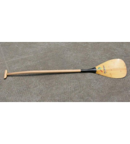 ZJ Hot Sale Outrigger Paddle In Carbon Bamboo Blade Straight and Bent Wood Shaft