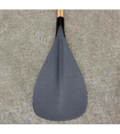 ZJ Hot Sale Outrigger Paddle In Carbon Bamboo Blade Straight and Bent Wood Shaft