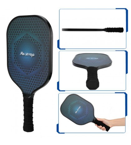 4 Pickleball Paddles Pro Pickleball Graphite Honeycomb Core Rackets w/ Balls Kit