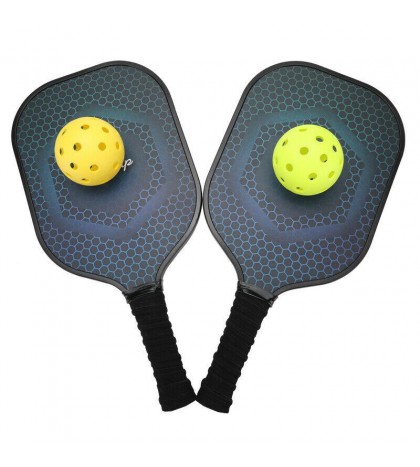4 Pickleball Paddles Pro Pickleball Graphite Honeycomb Core Rackets w/ Balls Kit