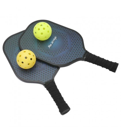4 Pickleball Paddles Pro Pickleball Graphite Honeycomb Core Rackets w/ Balls Kit