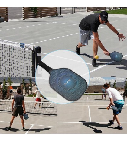 4 Pickleball Paddles Pro Pickleball Graphite Honeycomb Core Rackets w/ Balls Kit