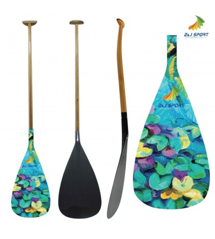 Hot Sales ZJ SPORT Outrigger Canoe OC Child Paddle In Fiber Blade Wood Shaft