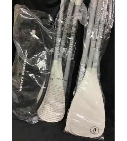 Lot Of New Tuxedo Sailor Canoe Or Kayak Oars/paddle, Carrying Case, And Air Pump