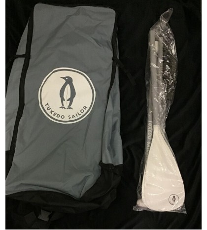 Lot Of New Tuxedo Sailor Canoe Or Kayak Oars/paddle, Carrying Case, And Air Pump