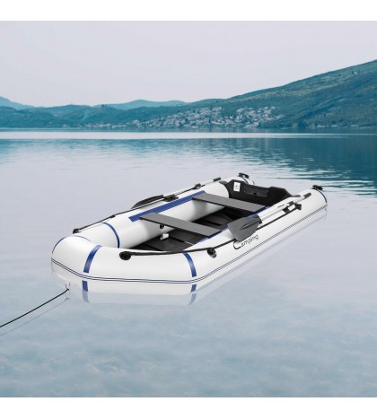 New 10ft Inflatable Water Sports Tender Rafting Fishing Dinghy Boat Grey White