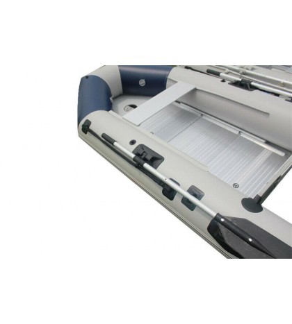 0.9mm PVC Inflatable Boat Tender Fishing Raft Dinghy + Floor Gray Carry CE 8.8FT