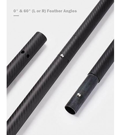 Kayak Paddle 230CM/90.5 Inches Premium Carbon Shaft Kayaking Boating Oar with P