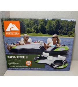 OZARK TRAIL RAPID RIDER FOR 2 INFLATABLE WATER TUBE FLOATING RAFT FLOAT