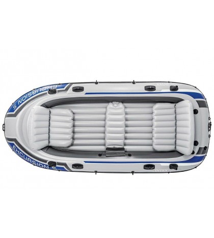 Intex Excursion 5 5-Person Inflatable Boat Set, Oars & Pump, New