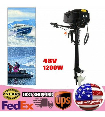 5HP Electric Outboard Fishing Boat Engine Propeller 1200W Long Shaft 48V HANGKAI