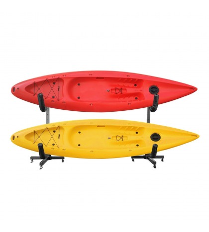 1006 Rad Sportz Deluxe Freestanding Heavy Duty Two Kayak Rack Storage 175lb Cap