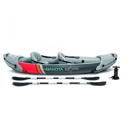 Intex 68310VM Dakota K2 2-Person Heavy-Duty Vinyl Inflatable Kayak Oars Pump NEW