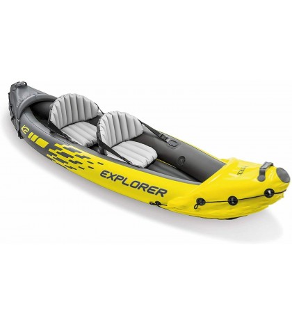Explorer K2 Kayak 2 Person Inflatable Kayak Set with Aluminum Oars